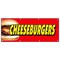 Signmission CHEESEBURGERS BANNER SIGN hamburger burger cheese signs char broiled B-96 Cheeseburgers - alternate 1